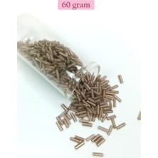 Just Cheap Store Uzun Boru Kesme Boncuk Çap 2mm Uzunluk 10 mm - 60 Gram - Duman - BNC292