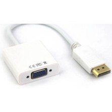 Vcom CG603-0.15 Beyaz Display Port Erkek To Vga Dişi Dönüştürücü