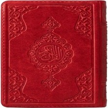 Alvera 2 Renkli Kırmızı Çanta Boy Kur'an-I Kerim (Yaldızlı-Kılıflı) 2 Renkli Kuranı Kerimler
