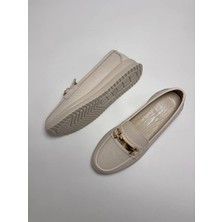 De Scario De Scarıo 207015 Bej  Derı Kadın  Ayakkabı