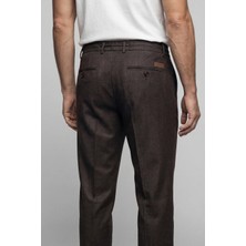Bisse Erkek Jogger Klasik Marfil Kahve Pantolon PNS25K25204_D11