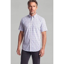 Bisse Erkek Regular Fit Kısa Kol Paşa Yaka Tek Cep Pamuk Mavi Gömlek GMCZG250120_D35