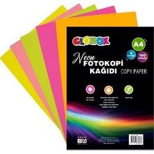 Globox Renkli Fotokopi Kağıdı Neon 5 Renk 100 Lü 3693