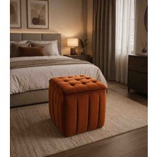 Muba Online Kapitoneli Dilimli “modern Kare Puf | Ayak Dinlendirme Taburesi | Dekoratif ve Rahat Yüksek Kalite”