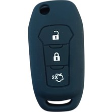Midas Toptan Home Ford Focus 5 Sustasız Anahtar Uyumlu Silikon Oto Anahtar Kumanda Kabı Kılıf Siyah