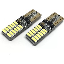 Midas Toptan Home T10 LED Ampul 24 Ledli Canbuslı Park Ampulü Beyaz 2'li