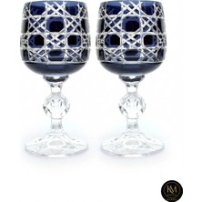 Renkli Lüks Kristal Ayaklı Kadeh Kahve Yanı Su Bardağı