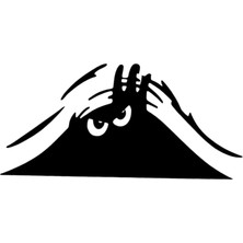 Midas Toptan Home Bagajdan Bakan Öfkeli Adam Oto Stickeri Siyah 12X9CM