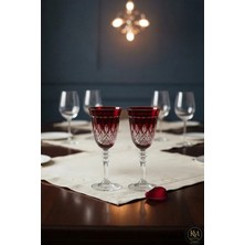 Kristal Market El Yapımı Kristal Damla Renkli Lüks Ayaklı Kadeh Kahve Yanı Su Bardağı