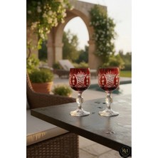 Kristal Market Ananas Desenli Kristal Ayaklı Lüks Bardak