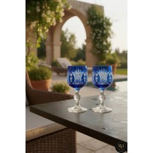 Kristal Market Ananas Desenli Kristal Ayaklı Lüks Bardak