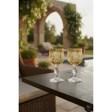 Kristal Market Ananas Desenli Kristal Ayaklı Lüks Bardak