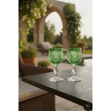 Kristal Market Ananas Desenli Kristal Ayaklı Lüks Bardak