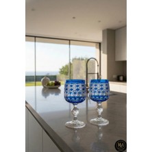 Kristal Market El Yapımı İkili Kristal Haven Desen Bardak