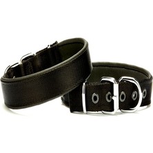 Alvera Softlu Dokuma Köpek Tasması 2,5 cm x 50 cm Siyah