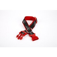 Alvera Köpek Desenli Dokuma Köpek Boyun Tasması 3 cm x 36-60 cm Kırmızı