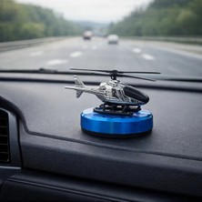 Black Oto Bakım Araç Içi Güneş Enerjili Helikopter Model Pervaneli Oto Parfümü – Torpido Üstü Dekoratif Koku (Mavi)