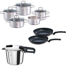 Fissler Vitaquick Edition 6 Litre Düdüklü Tencere + Viseo Tencere ve Tava Seti