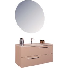 Kobos Serenity 100 cm Banyo Dolabı Seti Rose