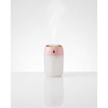 Aden Gift 330 ml Ultrasonik Hava Nemlendirici Buhar Makinesi - 7 Renk LED Işıklı Oda Nemlendirici (Beyaz, Gri, Pembe)