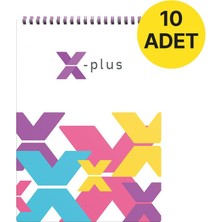 X-Plus Kareli Spiralli Bloknot A5 80 G/m² 80 Yaprak x 10 Adet
