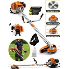 Pro Müller Müller Germany Yeni Nesil 4x4 Quadron Çift Metal Şanzıman Yan Tipi Benzinli Motorlu Ot Çalı Çim Biçme Makinesi