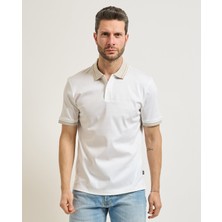 Boss Erkek Regular Fit Logo Baskılı Kısa Kollu Pamuklu Beyaz Polo Yaka T-Shirt 50559654-100