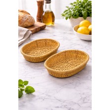 Yzhome 2 Li Hasır Rattan Çok Amaçlı Sepet Düzenleyici Organizer 20*14