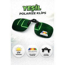 Optic Plus Gözlük Klipsi Polarize Yeşil Küçük Boy 39X60 mm
