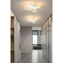 PremiumPort Modern Beyaz Plafonyer Tavan Armatürü, Salon ve Mutfak Için LED Işık