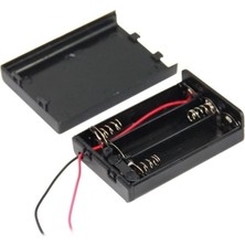 Lockway IC-233E 3\'lü Pil Kutusu Kapaklı Swıtchlı 10 Adet