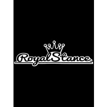 Midas Toptan Home Royal Stance Yazılı Oto Sticker Siyah Beyaz 35X10 cm