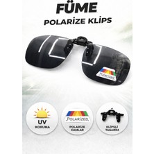 Optic Plus Gözlük Klipsi Polarize Füme Orta Boy 45X60 mm