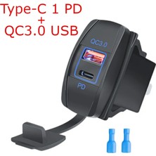 Maroces Marin Tip USB 3.0 + Type-C USB Araç Şarj Cihazı Söketi
