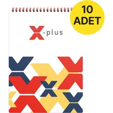 X-Plus Çizgili Spiralli Bloknot A5 80 G/m² 80 Yaprak x 10 Adet