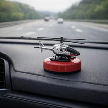 Black Oto Bakım Araç Içi Güneş Enerjili Helikopter Model Pervaneli Oto Parfümü – Torpido Üstü Dekoratif Koku
