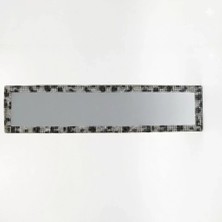 Midas Toptan Home Kristal Taşlı Iç Dikiz Aynası Tırnaklı Ayna 29,5X7CM Leopar Desenli