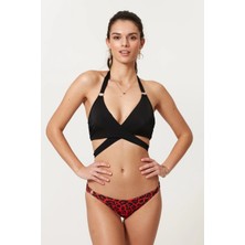 Pierre Cardin Kadın Destekli Bağlamalı Uğur Böceği Desenli Alt Üst Bikini Takımı