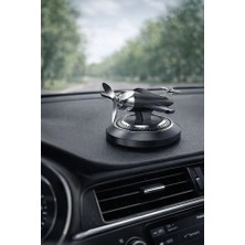 Black Oto Bakım Araç Içi Güneş Enerjili Uçak Model Pervaneli Oto Parfümü – Torpido Üstü Dekoratif Koku