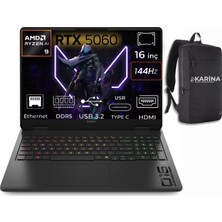 Hp Omen 16-AP0020NT Amd Ryzen Aı 9 365 C12CPEA-K13 128GB 4tb RTX5060-8GB Freedos 16" Wuxga 144Hz Taşınabilir Bilgisayar