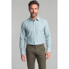 Bisse Regular Fit Spor Yaka Pamuk Mint Erkek Gömlek GMCZG3SP224005_C50