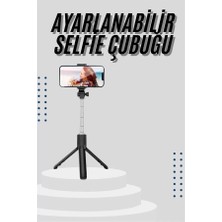Midas Toptan Home Tripod Selfie Çubuğu Bluetooth Kumandalı Kablosuz LED Işıklı