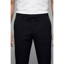 Bisse Siyah Jogger Cepli Erkek Lastikli Spor Pantolon PNS25K25203_D99