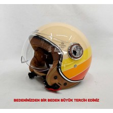 Nero Tk-06 Şefaf Vizörlü Yarım Açık Kask Parlak T3