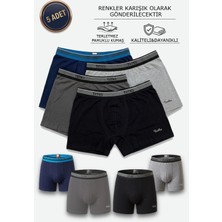 Tutku Erkek Boxer 5’li Ekonomik Paket %94 Pamuk %6 Elastan Esnek Bel Rahat Nefes Alan KUMAŞ-0122