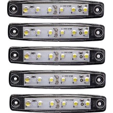 Midas Toptan Home Beyaz Parmak LED Dorse Lamba 6 Ledli 12-24V 5'li