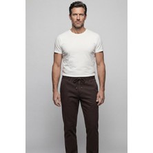 Bisse Erkek Jogger Klasik Marfil Kahve Pantolon PNS25K25204_D11
