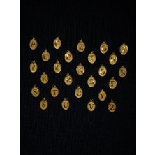 M Harfi Altın Kolye Ucu (14 Ayar)