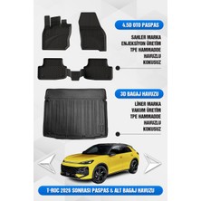 Sahler Volkswagen T-Roc 2026 Sonrası Uyumlu 4.5d Premium Havuzlu Oto Paspas ve Liner Alt Bagaj Havuzu