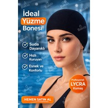 Bakio Likralı Yüzücü Bonesi – Deniz & Havuz Için Esnek, Rahat, Hızlı Kuruyan Spor Bone